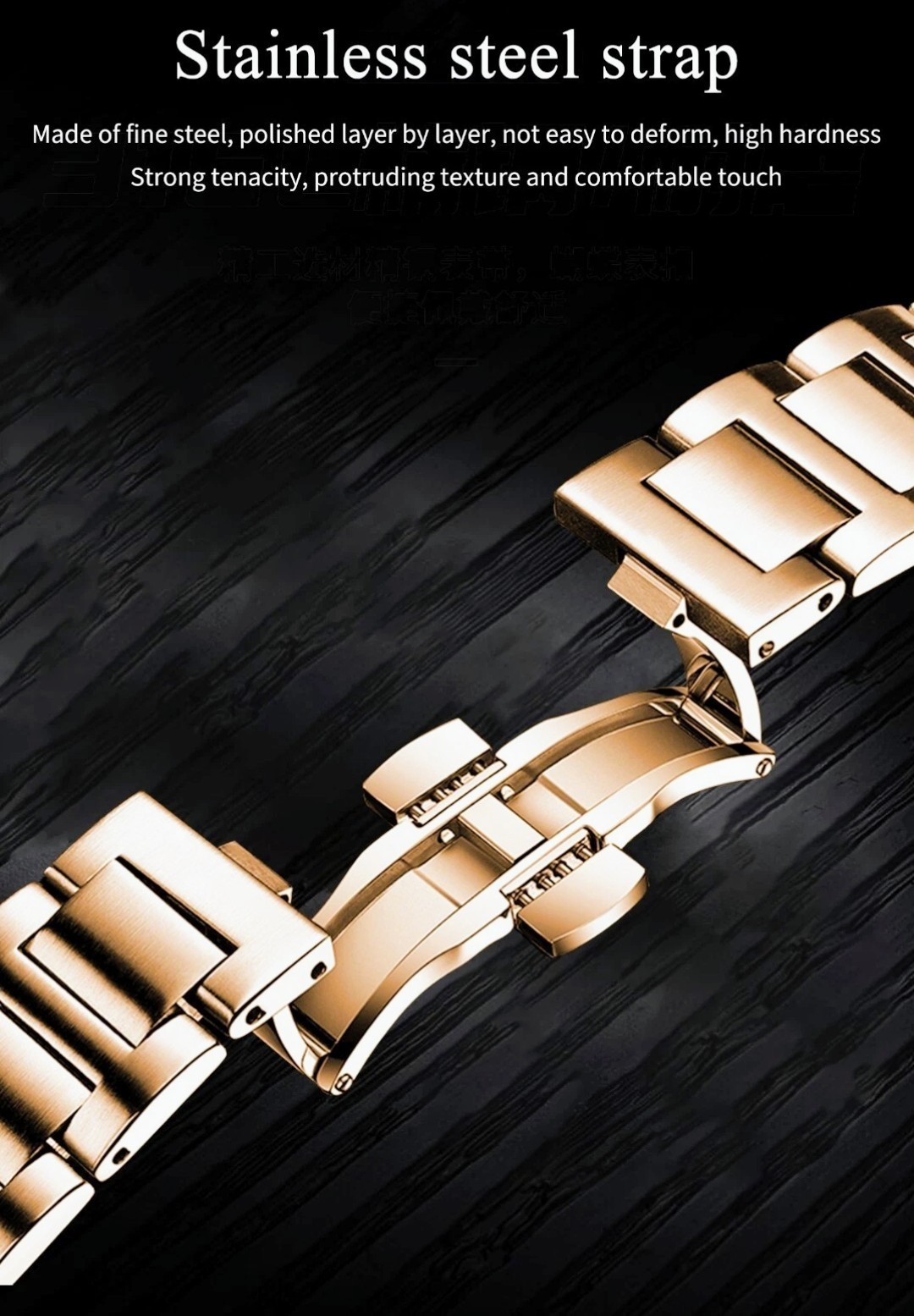 Poedagar Mens Luxury Quartz Watch Waterproof Stainless Steel Rose Gold Square