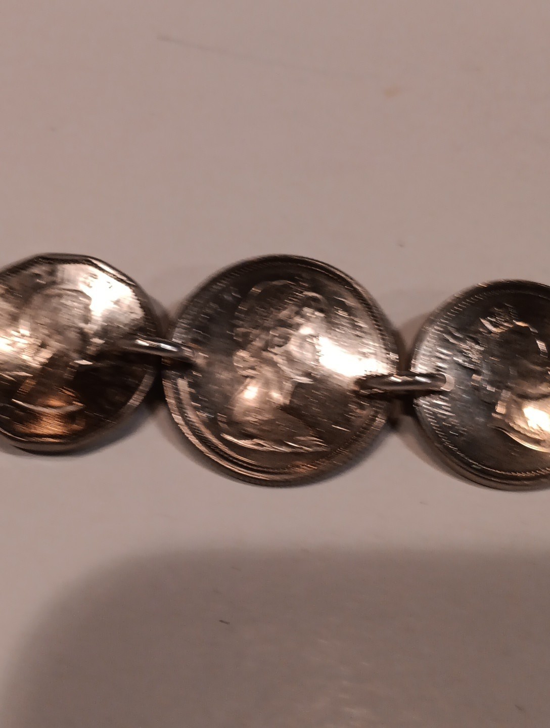 Canadian Silver Coin Bracelet 7 Coins 34grams