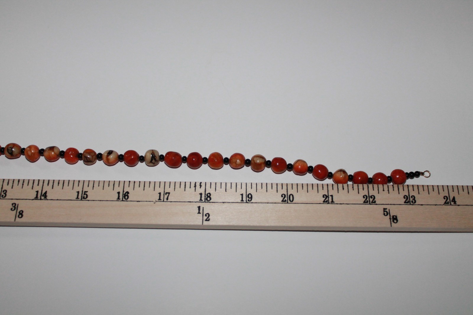 Vintage apple sponge coral necklace clasp stamp 1/20 14K GF 23″