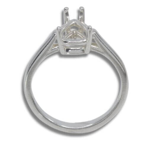 (7x5mm -13x9mm) Pear Shape Single Cathedral Ring Setting (Ring Sizes 4-11 )