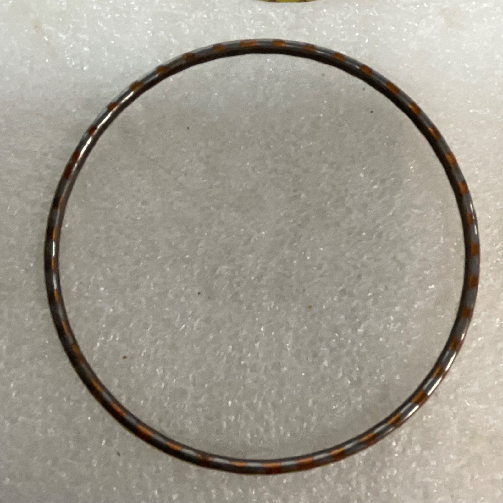 8in Yellow Brown Enamel Bangle Bracelet Lot of 4 Lightweight Stackable Jewelry