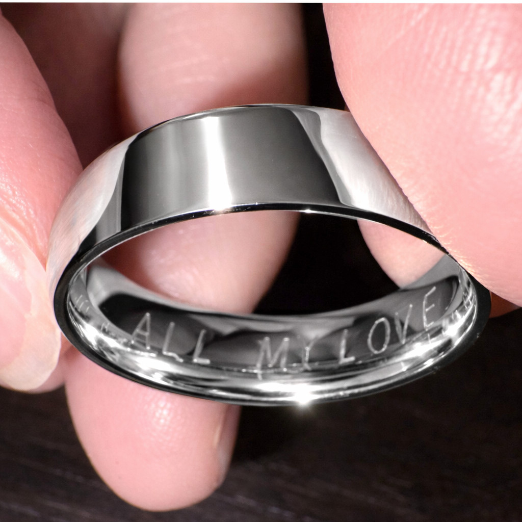 Silver Stainless Steel Ring Comfort Fit Plain Wedding Band 3MM-6MM Sizes 5-12