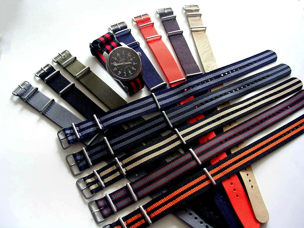 16mm 19mm NATO g10® Ballistic nylon Military watchband strap Bond RAF IW SUISSE
