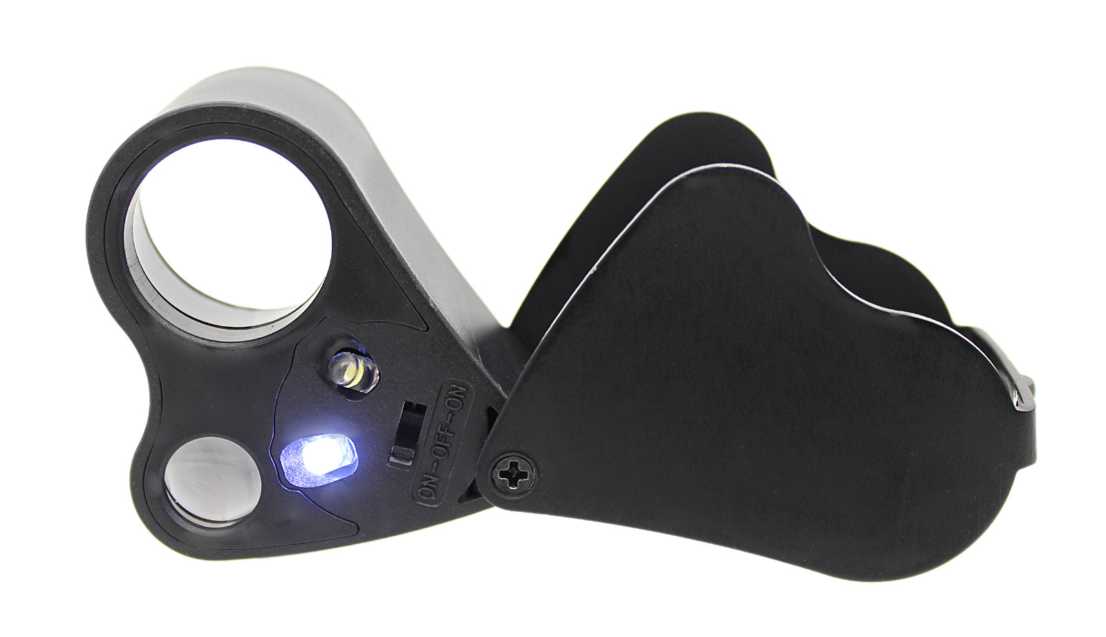 30X 60X Illuminated Jewelers Eye Loupe Foldable Magnifier Bright LED Light Gold