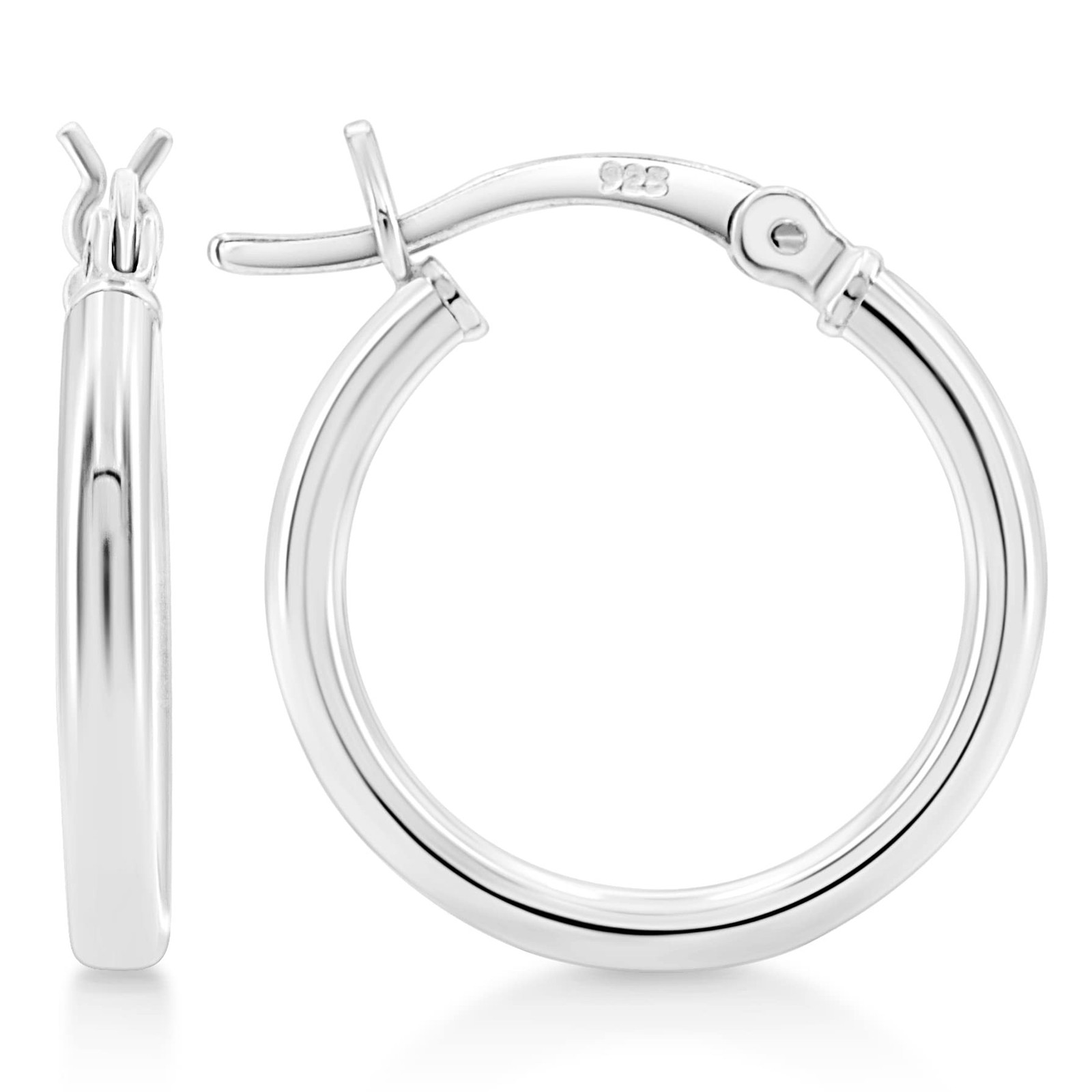 Kezef 2mm 925 Sterling Silver Hoop Earrings for Women| Hypoallergenic Lightwe…