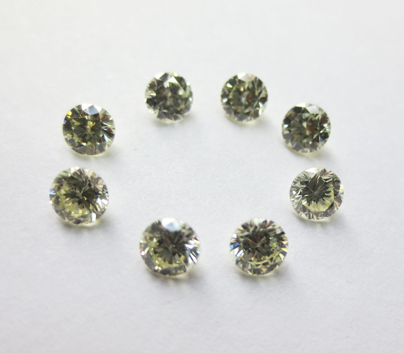 10 stones 1.5mm J color SI or better ROUND BRILLIANT Full Cut POLISHED DIAMONDS