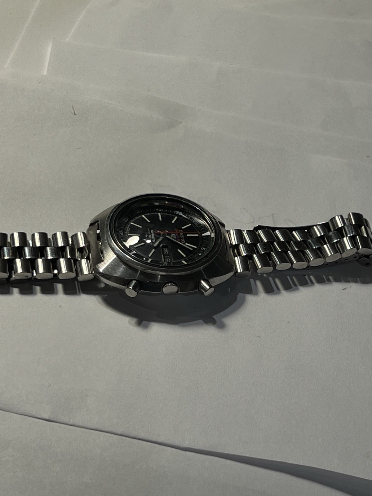 SEIKO RARE VINTAGE SPEEDTIMER CHRONOGRAPH, 7017-6010, ORIG, VERY GOOD