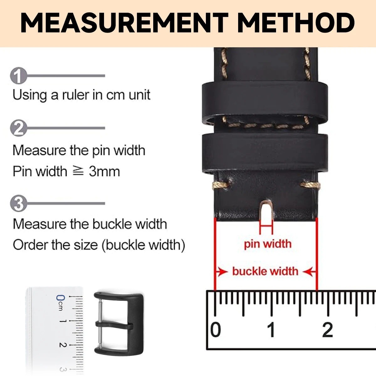 Stainless Steel Tang Buckle Repair For Watch Strap Band 16 18 20 22 24 26mm 1PCS
