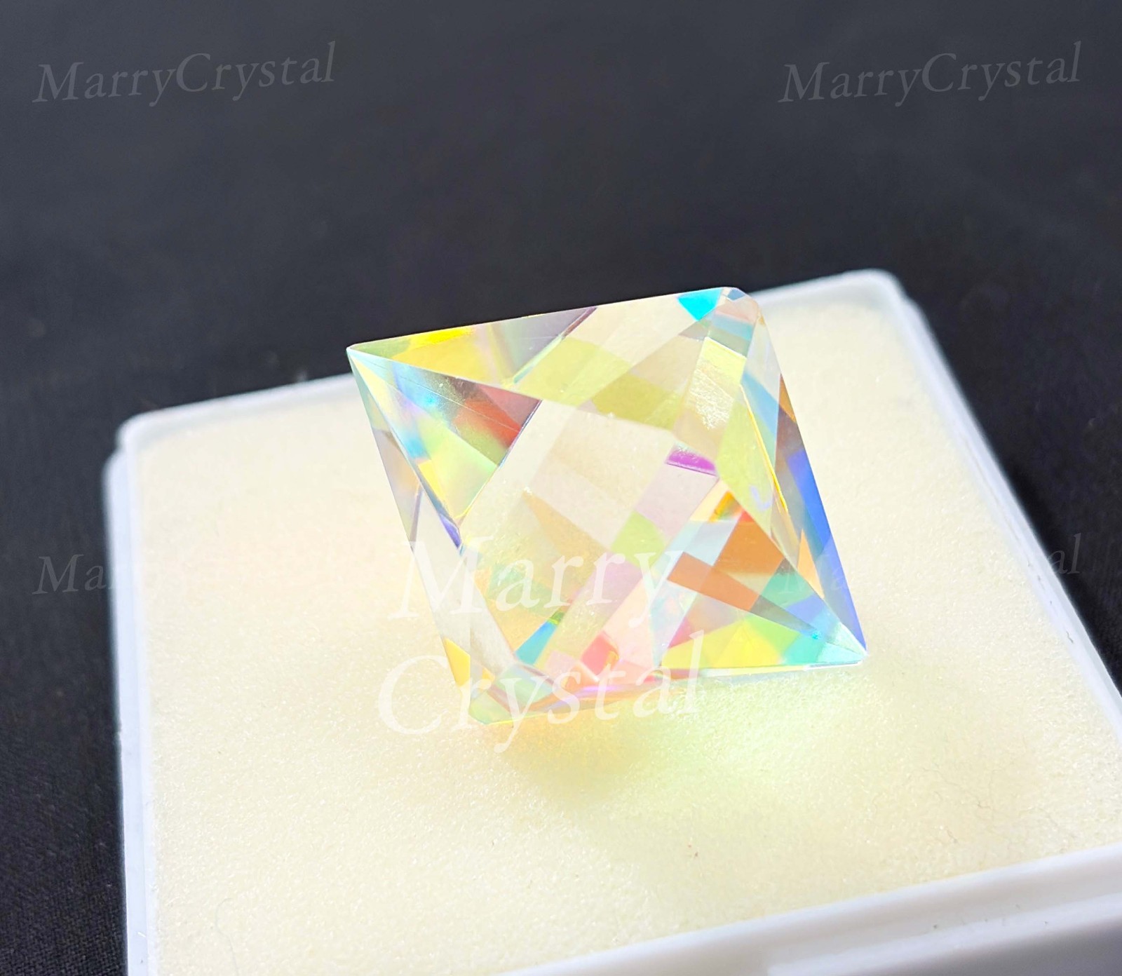 100 Ct Mystic Opal Glass Pendant Fancy Multi-Color Loose Gemstone