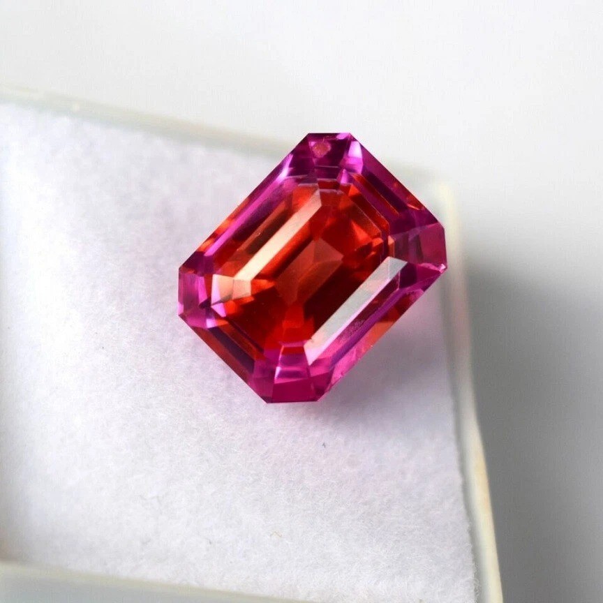 Beautiful Sapphire Pitambari Natural 15+ Ct Emerald Cut EGL Certified Gemstone