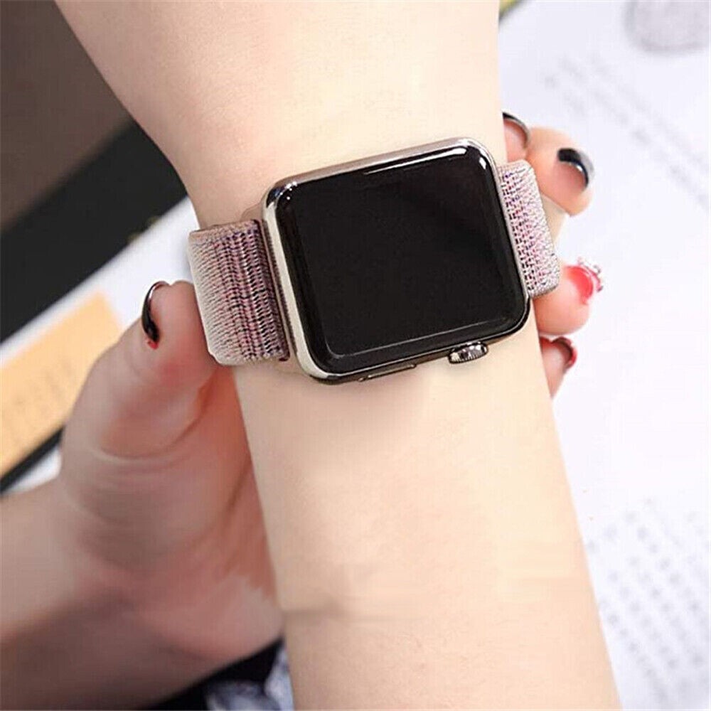 3 PACK Nylon Sport Band Strap For Apple Watch Series 10 9 8 7 6 5 4 SE 38/49mm