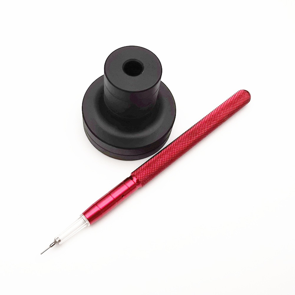 0.3*0.1mm Red Aluminum Watch Oiler Pen Lubricant Oil Pin Pen Tip with Base