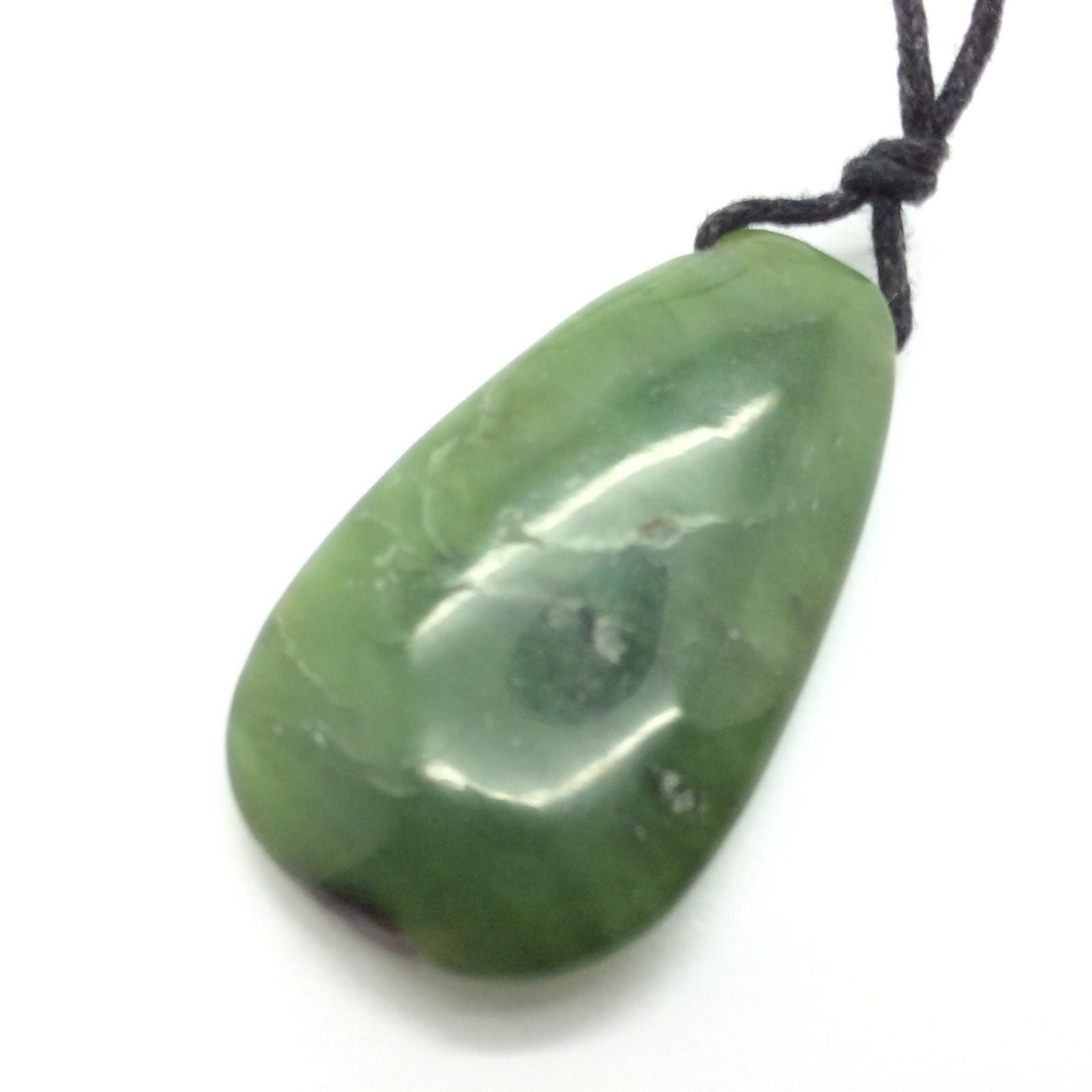 Canada Jade Drop Pendant Green Nephrite Jade Stone Necklace British Columbia #1