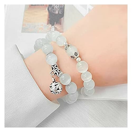 Handmade Natural Gemstone Balance Bracelet Crystal Round 8MM Beads Healing Reiki