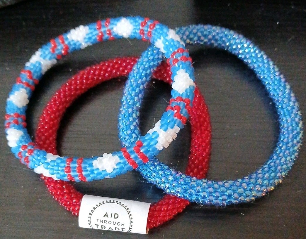 Set Of 3 Roll On Bracelets Nepal Aid Through Trade (lot #10)