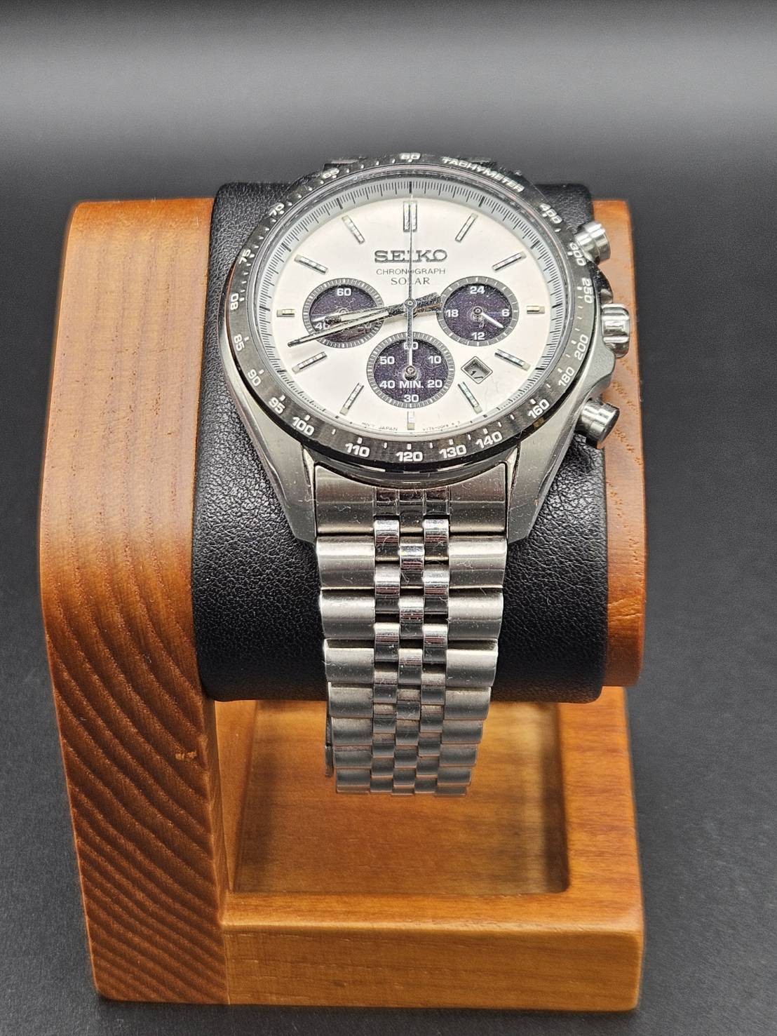 Seiko SBPY165 Solar Chronograph Sapphire Glass Stainless Steel Men’s Watch