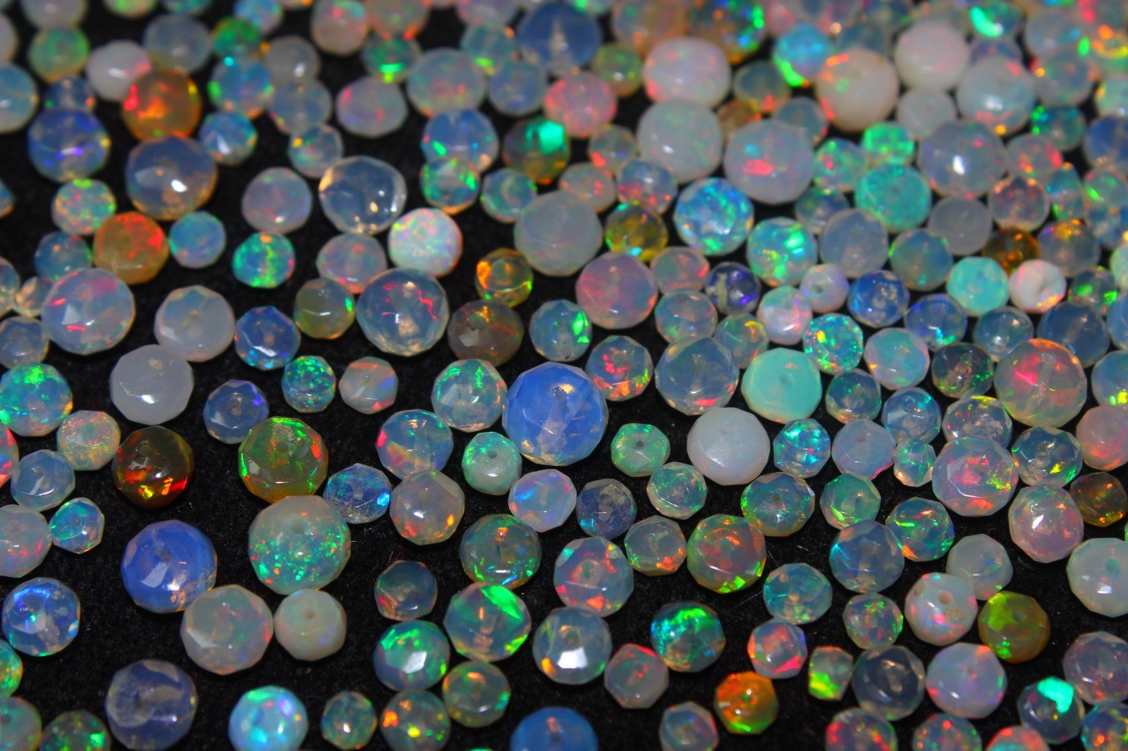 Natural Ethiopian Opal Faceted Beads 4mm 5mm 25pcs Gemstone