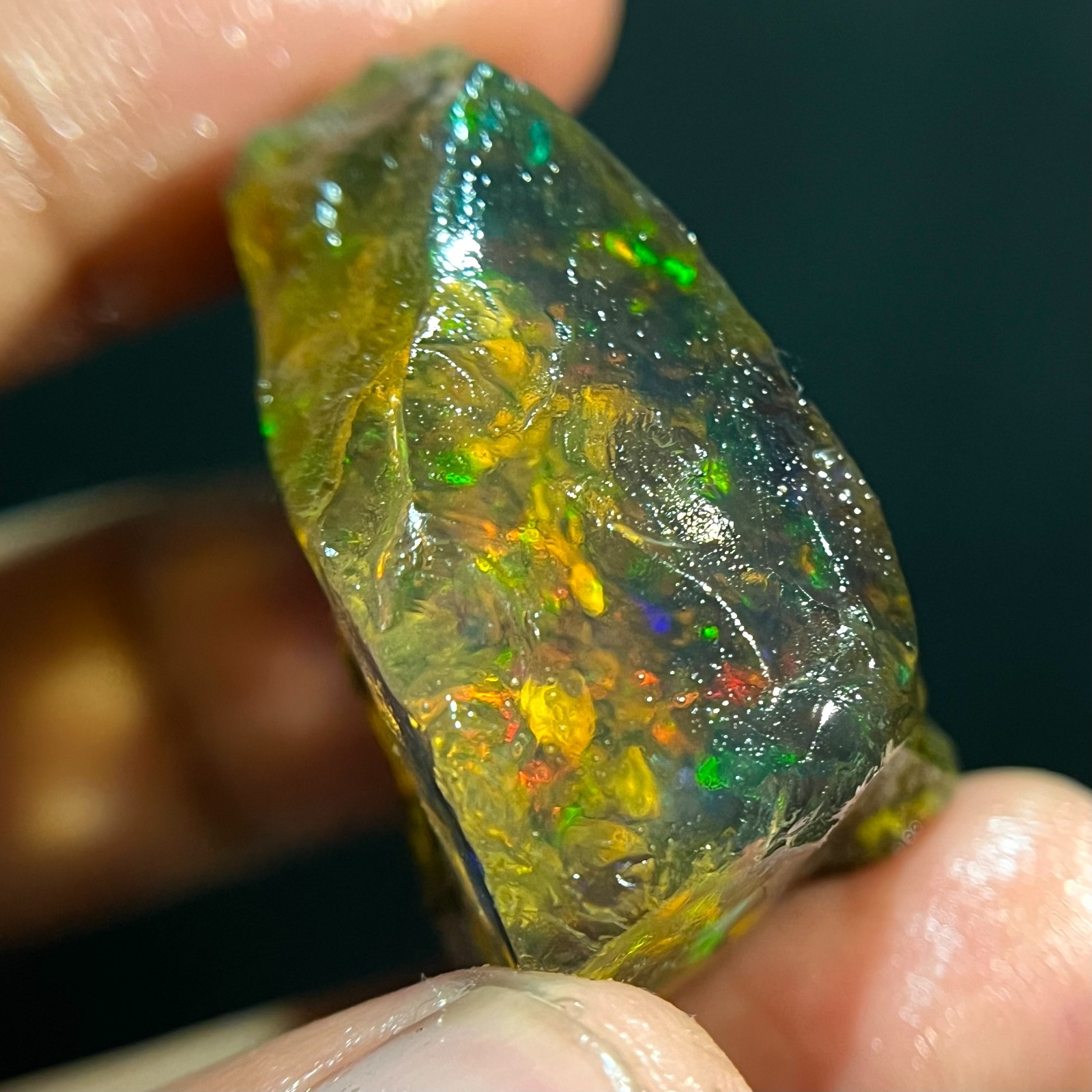Opal Rough Natural Ethiopian 87 Cts Incredible Welo Multi Fire Opal Gemstone Raw