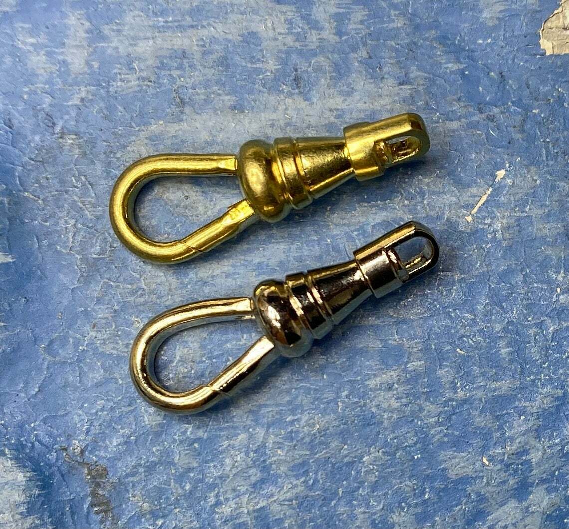 1 Set Gold Tone Spring Ring & Swivel Clip w Jump Rings. Clasps