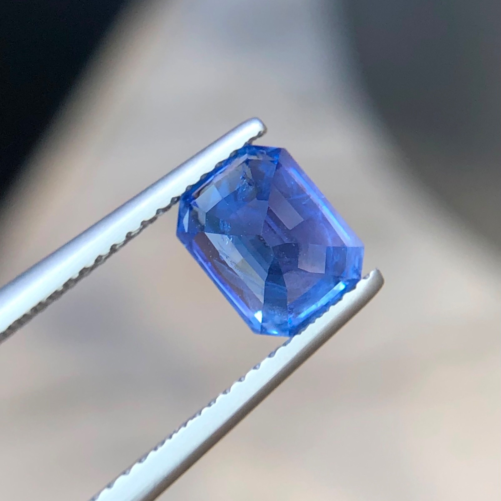 3.17 Carats Natural Blue Sapphire Octagonal Cut From Srilanka