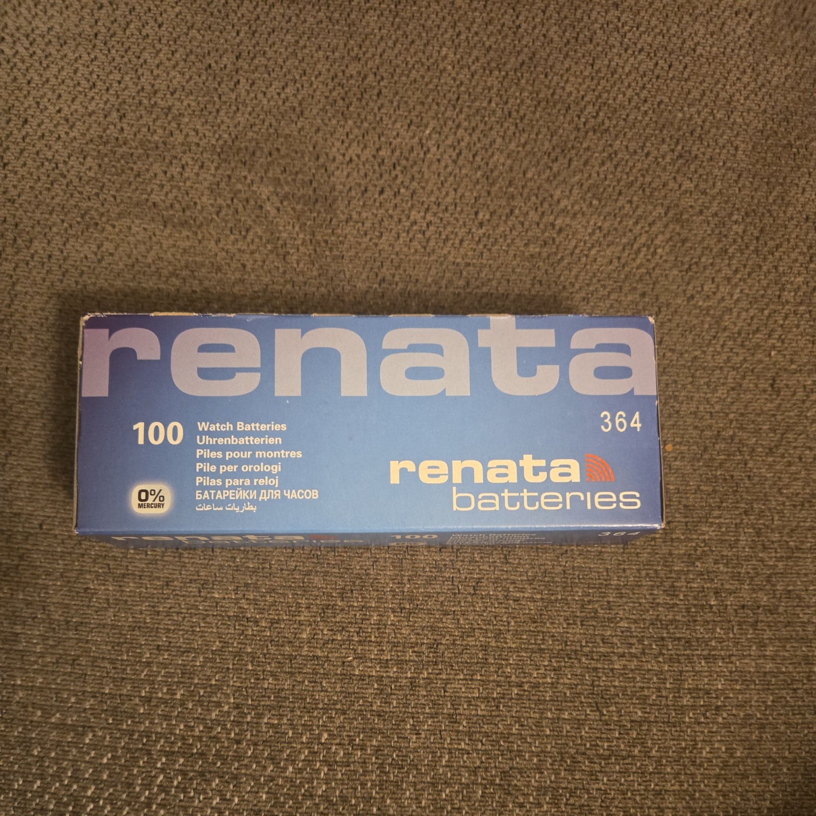 Renata 364 SR621SW 1.55V Silver Oxide Battery-Box of 100 W/TRACKING Exp.09/2025