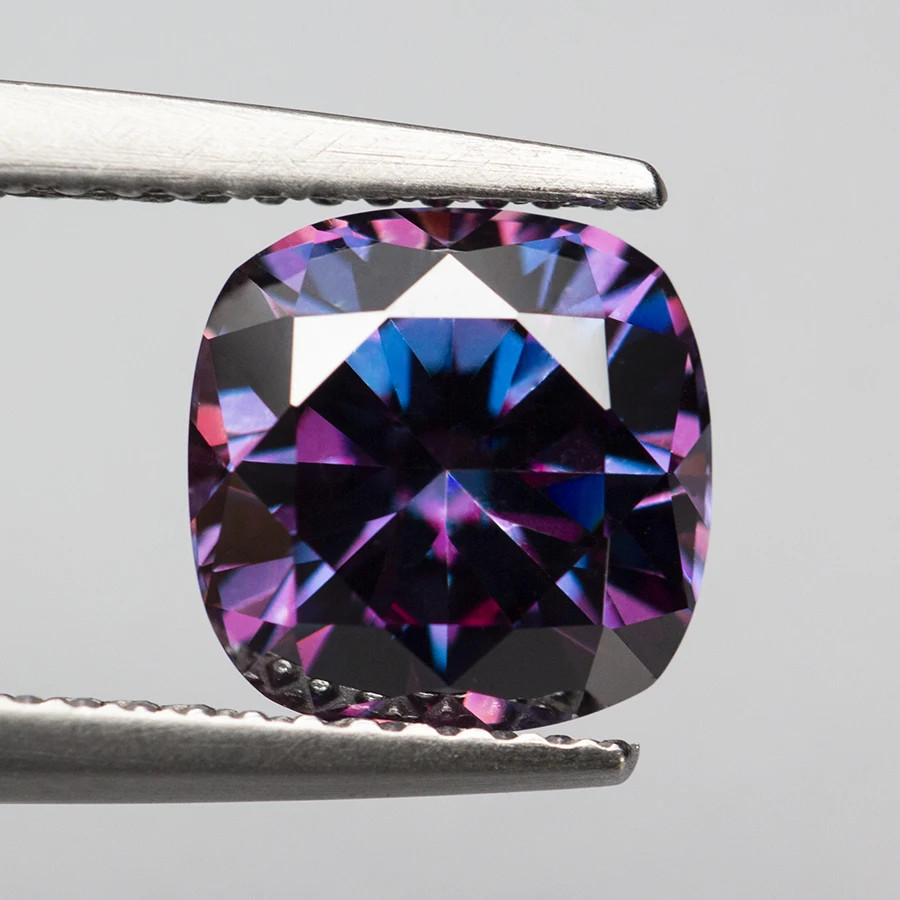 Royal Purple Multi-Shape Sparkling Moissanite Loose 0.5-3ct GRA Factory Directly