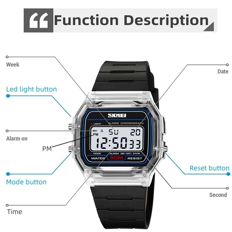 Electronic Women’s Sport Watch Waterproof Sports Watch Stopwatch LED | 7 Colors