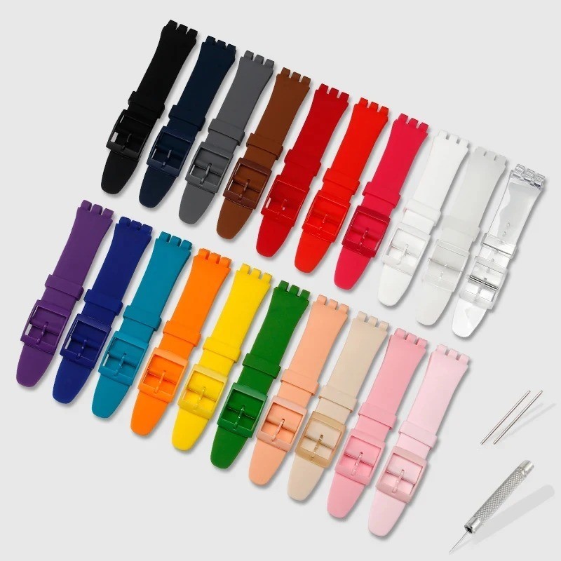 Wrist Watch Band Strap For Swatch 16mm 17mm 19mm 20mm Rubber Silicone Watchband