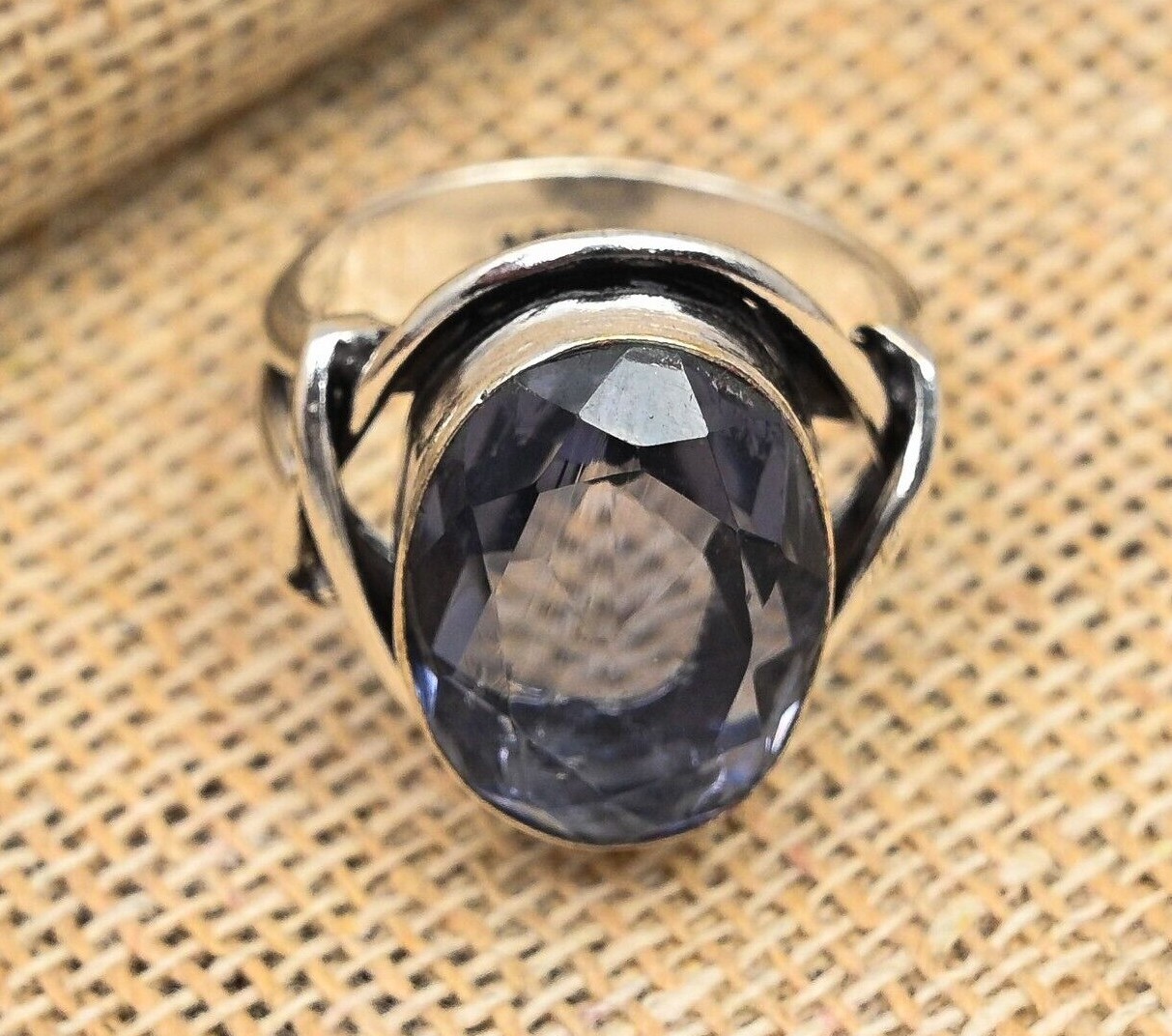 Beautiful Iolite Gemstone Handmade 925 Sterling Silver Jewelry Ring