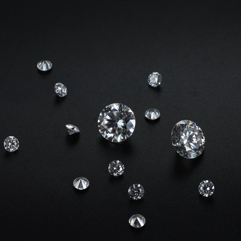 0.1-30ct Round Cut Loose Moissanite Real Gem Stone D VVS1 With Certificate