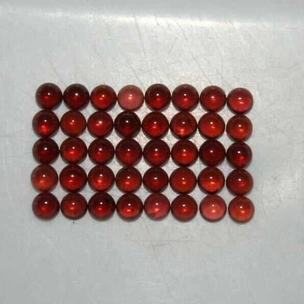 Almandine Garnet 2mm, 3mm, 4mm, 5mm, 6mm, 7mm, 8mm, 10mm, 12mm Round Cabochon(s)