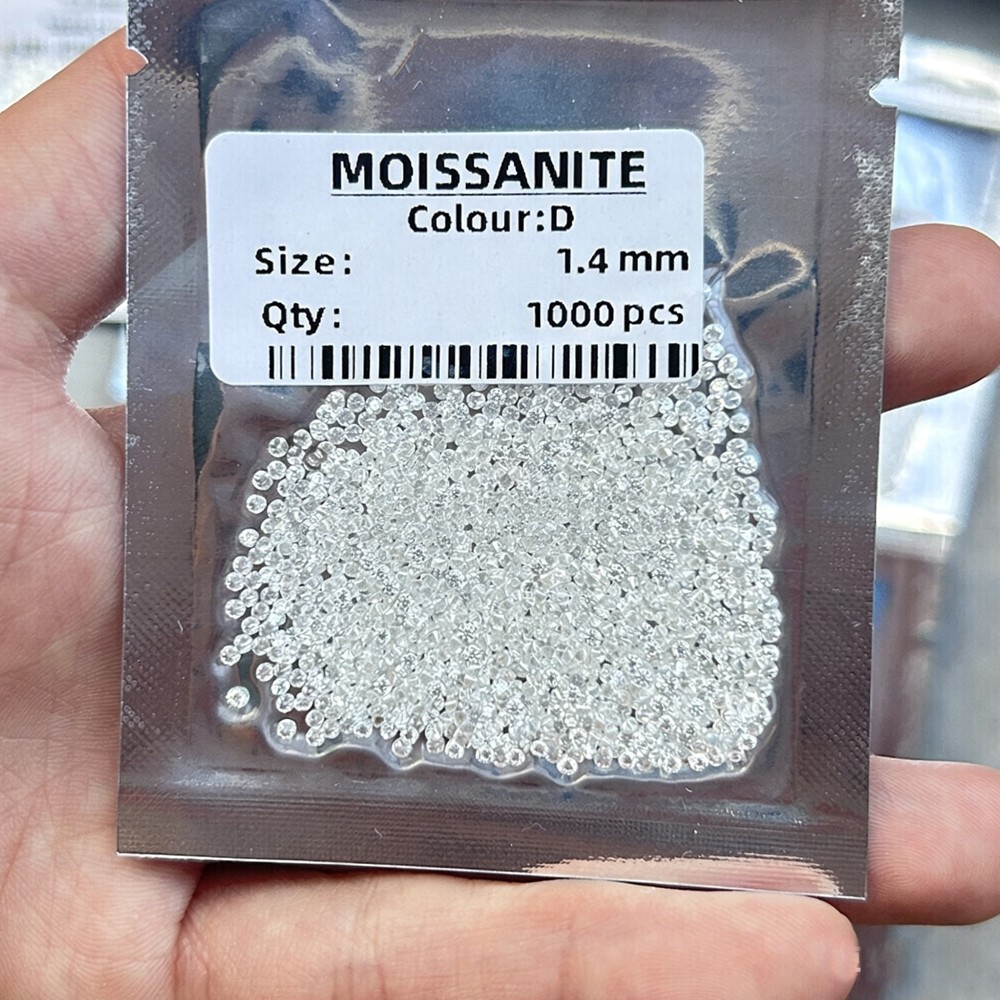 0.8~5.0mm White D Color VVS1 Round Cut Loose Moissanite Gemstone Jewelry Stones