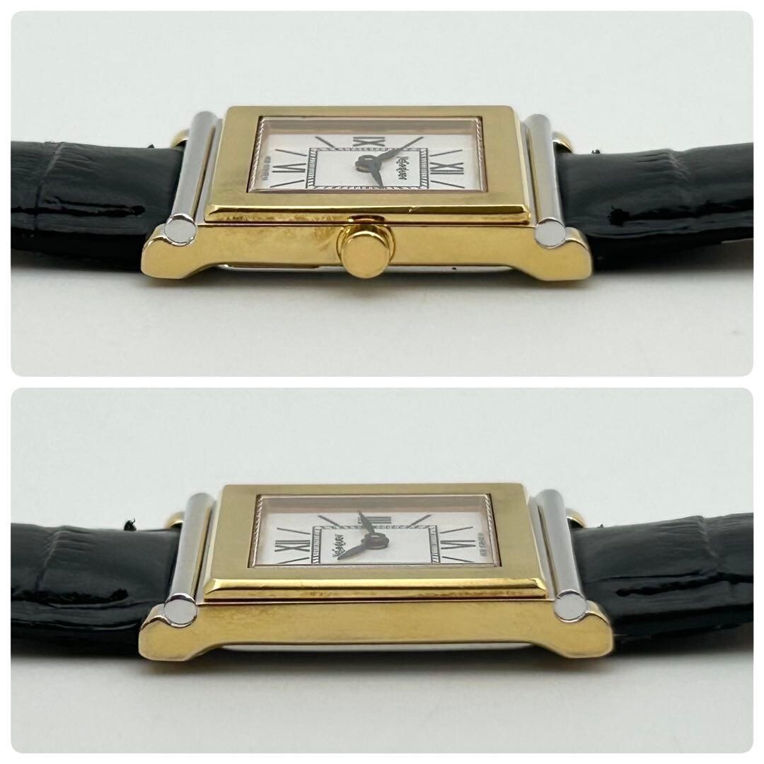 Yves Saint Laurent 4625-E68613 Womens Gold Square Quartz Watch Roman Dial