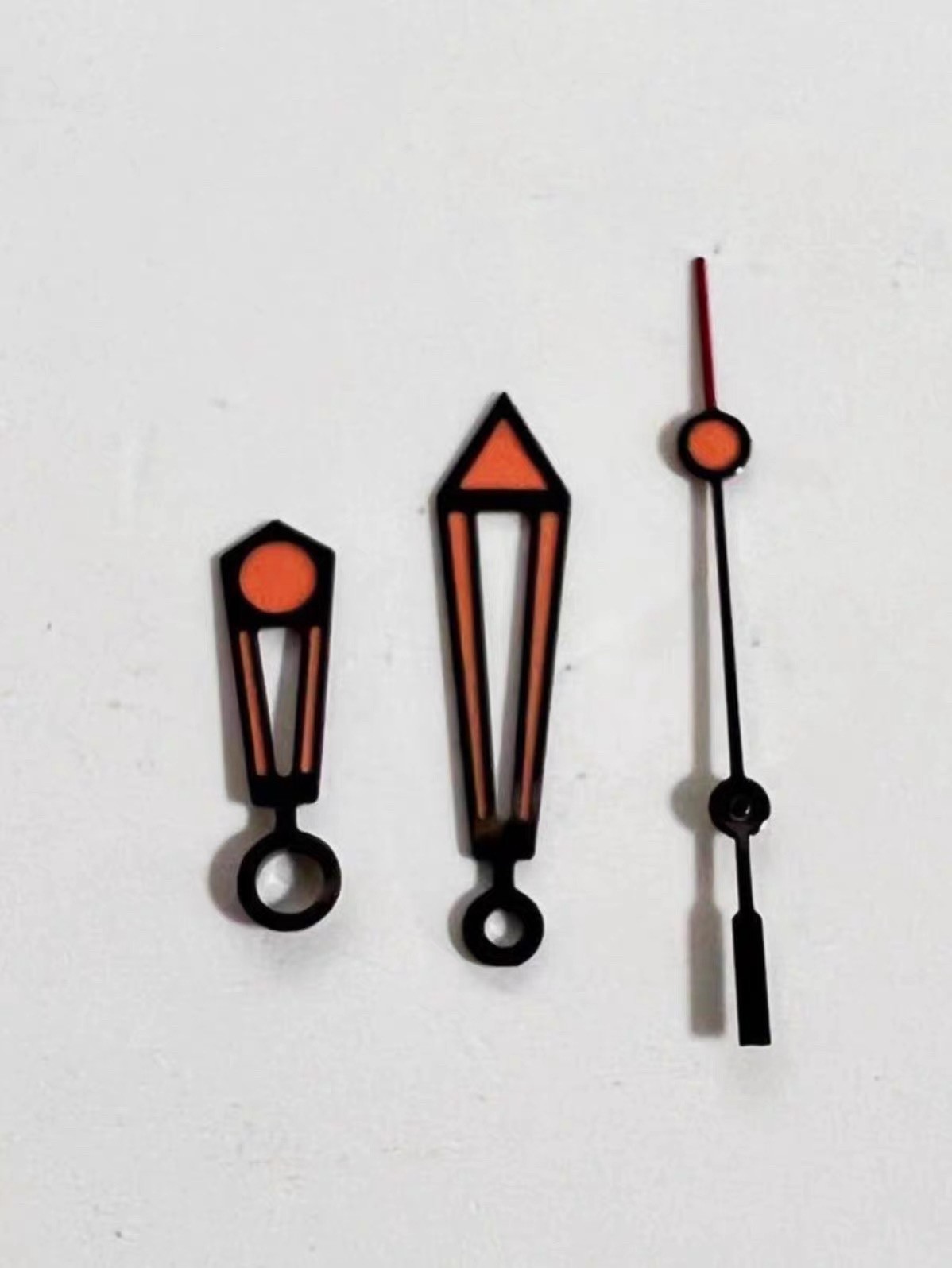 1 Set Luminous Watch Hand Black Orange 9x13x13.5mm For NH35 NH36
