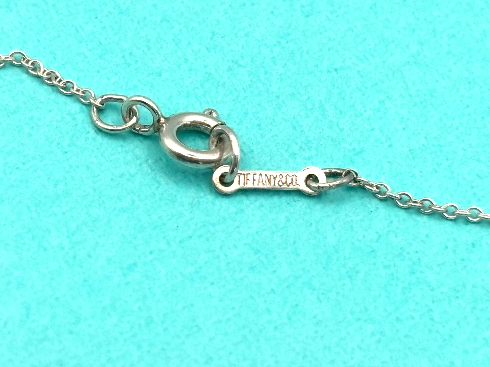 Tiffany & Co Bean 20mm Necklace Pendant Sterling Silver SV925 Elsa Peretti Used