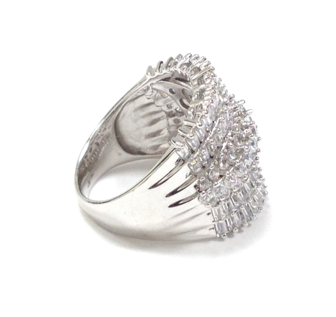FZN Fuzion Creations Sterling Silver Clear CZ Wide Band Ring Size 8.75 Jewelry