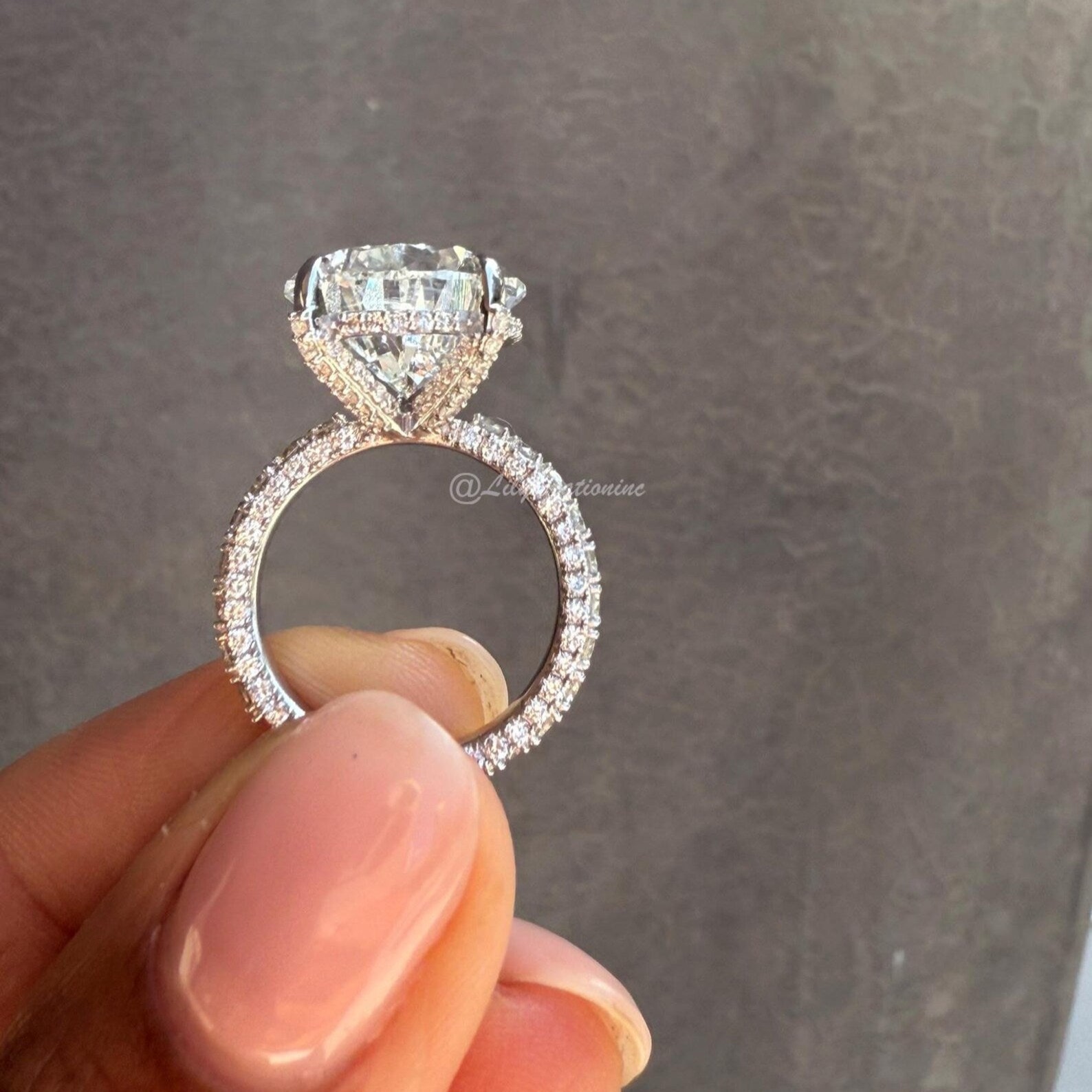 10Ct Pear IGI Certified Lab Grown Diamond Engagement Ring 3 Prong Style Platinum