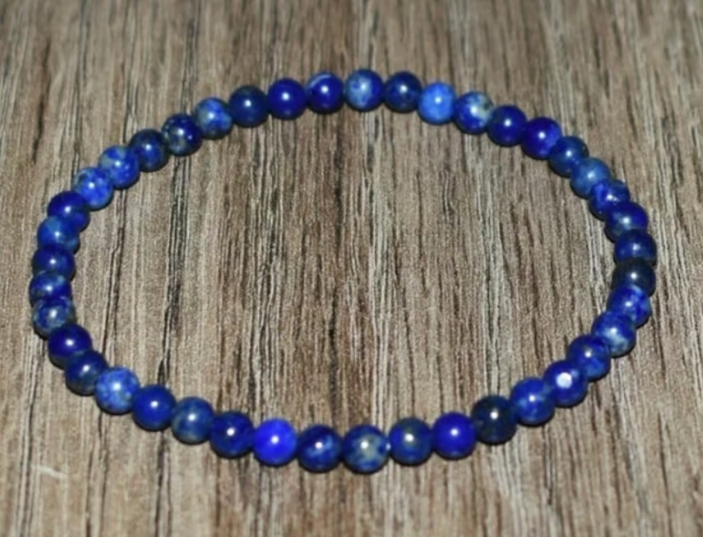 2pcs Lapis Lazuli Square Beads Bracelet Blue Stone Men Jewelry Energy Gift