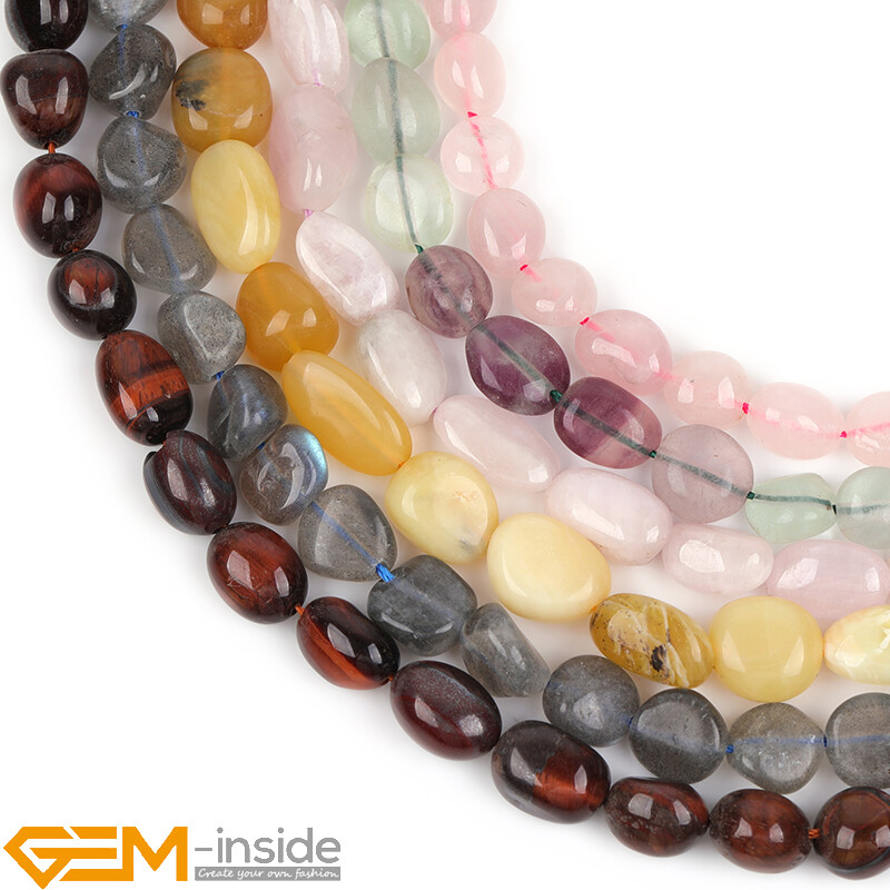 Natural Stone 8-10×10-12mm Freeform Nugget Loose Beads For Jewellery Making 15″