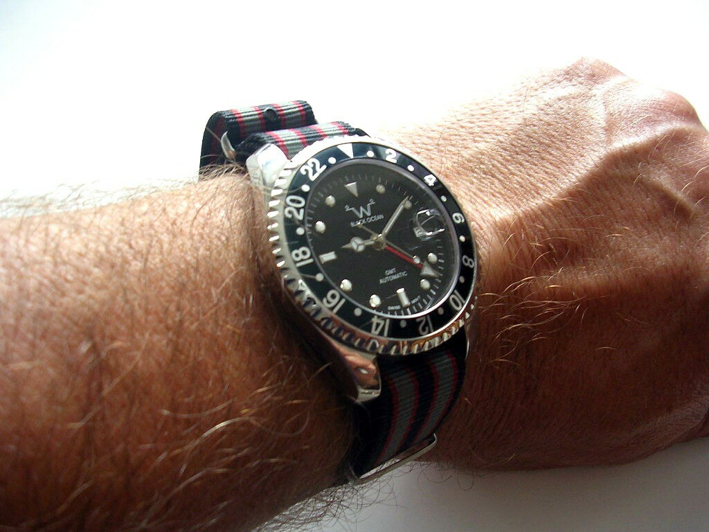 16mm Black NATO G10 Premium watchband strap MoD RAF Bonded IW SUISSE 18 20 22 24