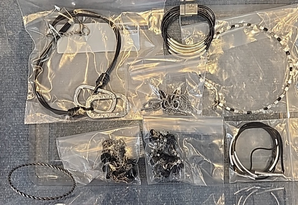 Jewelry Wearable Black & Silver Tone Collection 5 Lbs Lot # 580 See Description