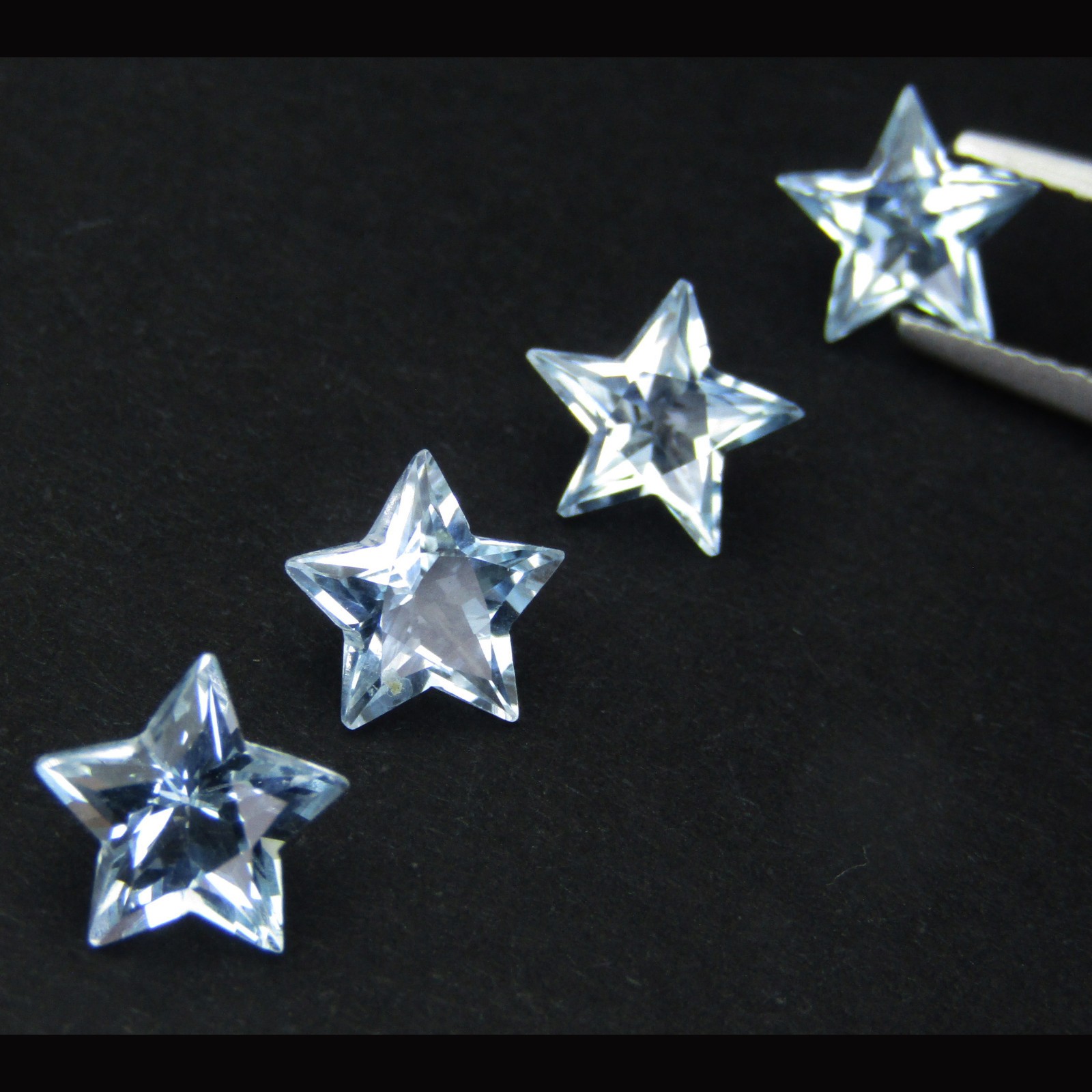 4.92Cts Decorative Natural Sky Blue Topaz Nice Star Shape 4 Pieces Of Gems