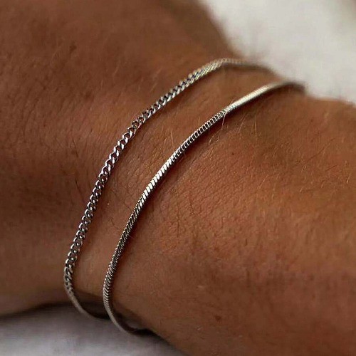 Popular jewelry stainless steel bracelet personality cold trendy Cuban chain