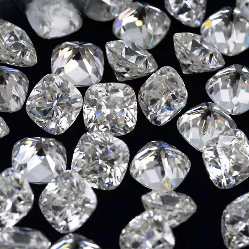 US GRA Cushion Cut 0.1-4ct Moissanite Loose 1-10pcs D Color VVS1 Wholesale Price