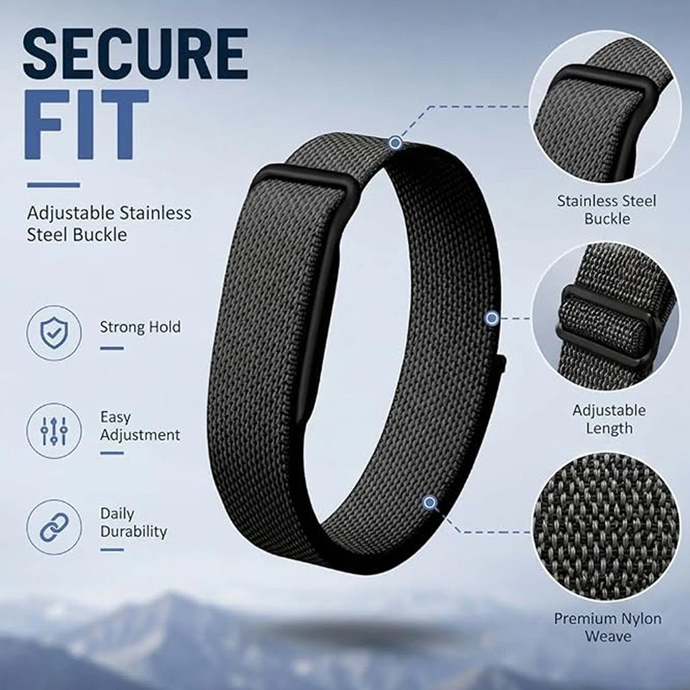 For Google Fitbit Air Weaving Nylon Sports Loop Adjustable Strap Band Bracelet