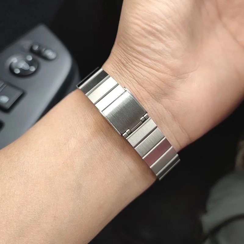 10 12 14 16 18 20mm Piece Bracelet Stainless Steel Strap Fold Buckle Watch Band