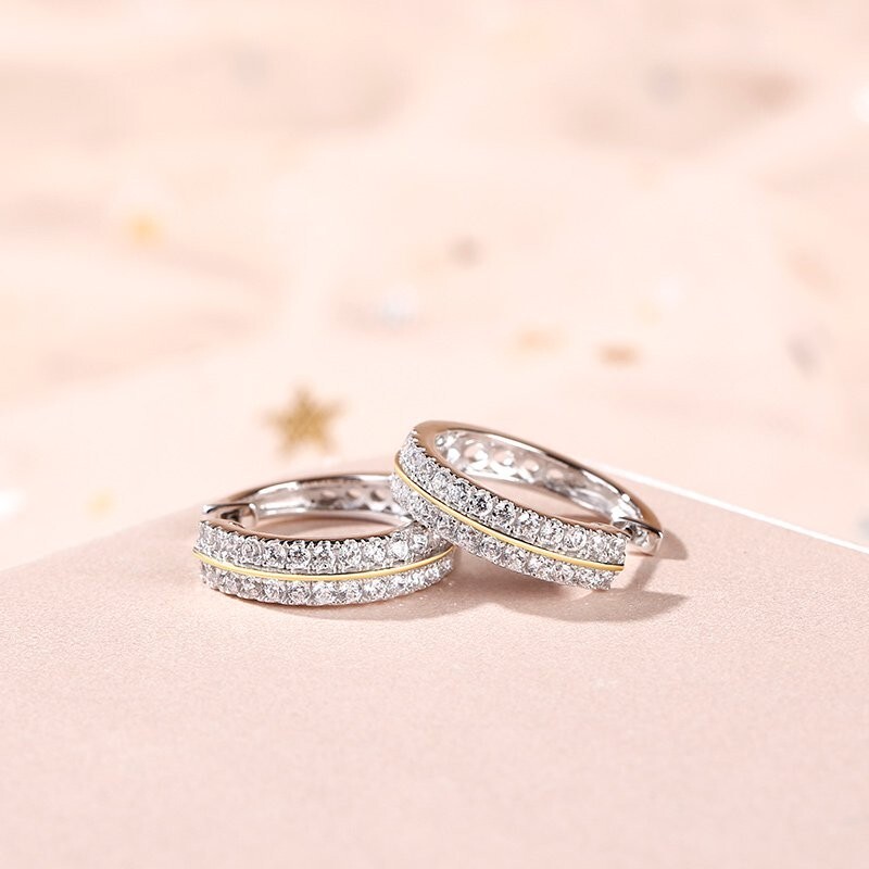1Ct Round Cut Lab-Created Diamond Jali Design Hoop Earrings 14K White Gold Over
