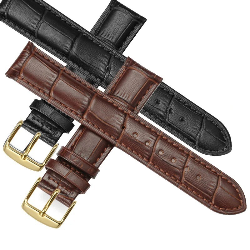 12mm 14mm 16mm 17mm 18mm 20mm 22mm 24mm Genuine Leather Watch Band Strap Bracele