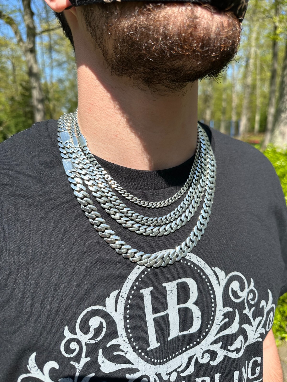 Miami Cuban Link Chain Necklace Real 925 Sterling Silver Sleek Box Clasp 6-12mm