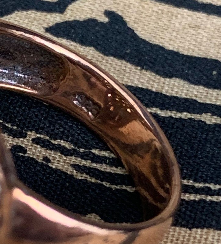 Aunt Nadiene’s Thai Rose Gold Vermeil, Sapphire and Tourmaline Gems Ring Voodoo